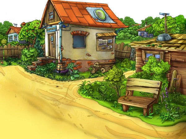 Деревня мультяшная