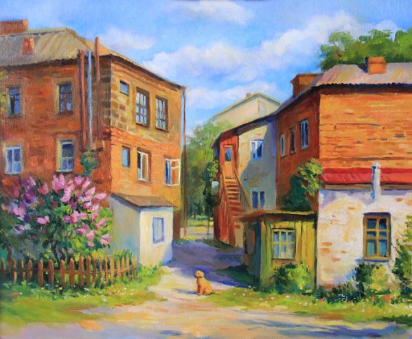 Двор рисунок