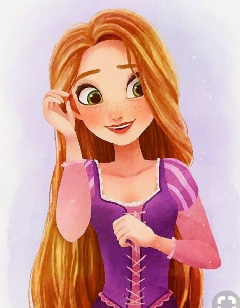 Срисовки Дисней Рапунцель