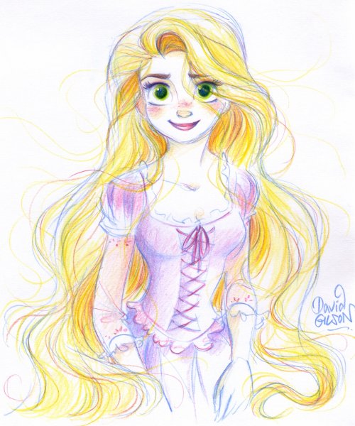 Рапунцель скетч