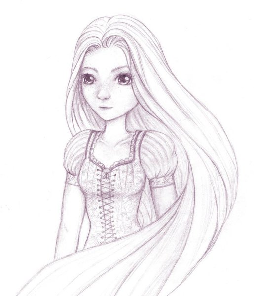 Картинки для срисовки Рапунцель