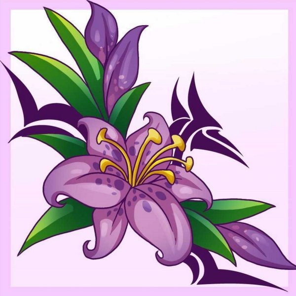 Цветы мультяшные