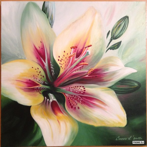 Лилия красками