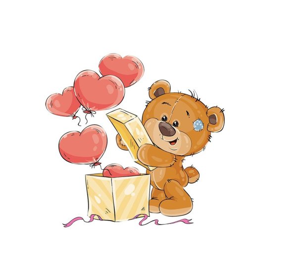 Открытка Медвежонок с сердечком