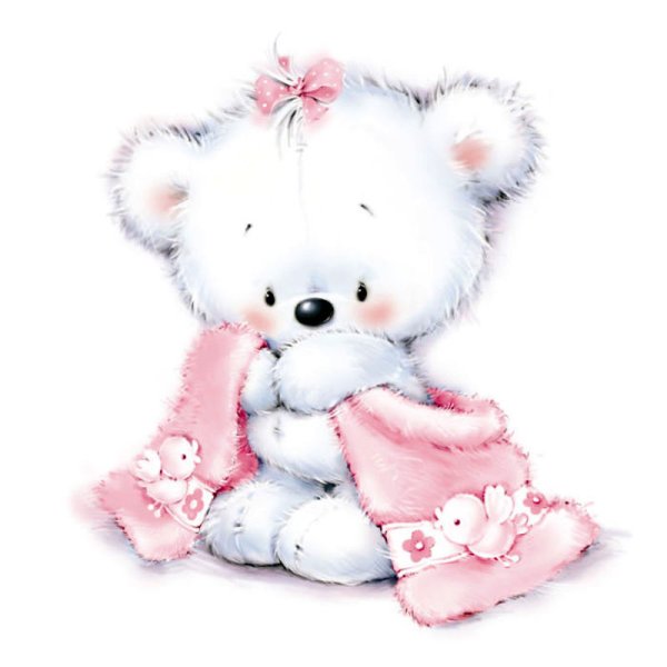 Иллюстрации Марины Федотовой мишки для девочки