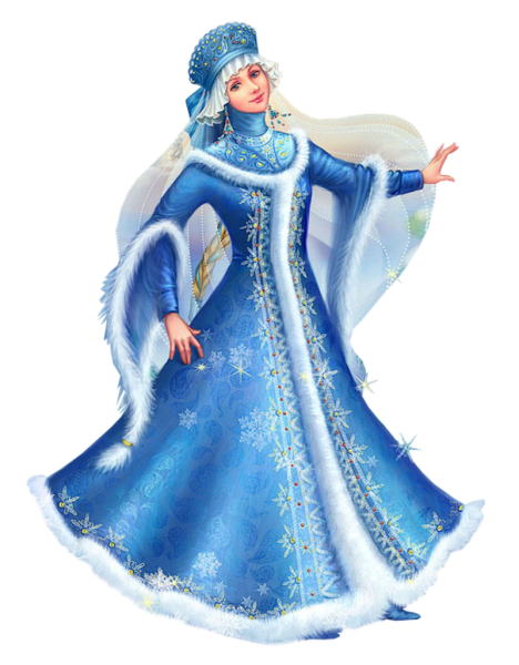 Мультяшная Новогодняя девушка