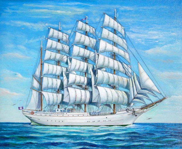 Нарисовать парусник