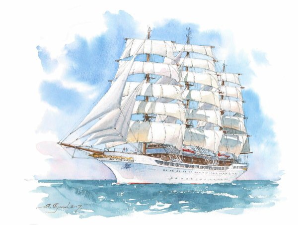 Корабль в море