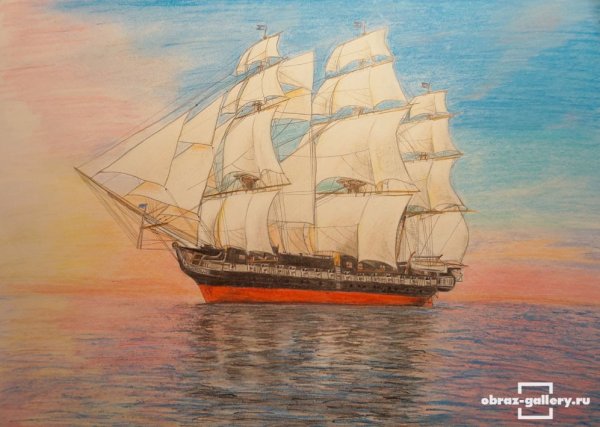 Рисование парусника