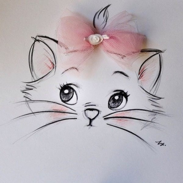 Кошачий мордочки для рисования