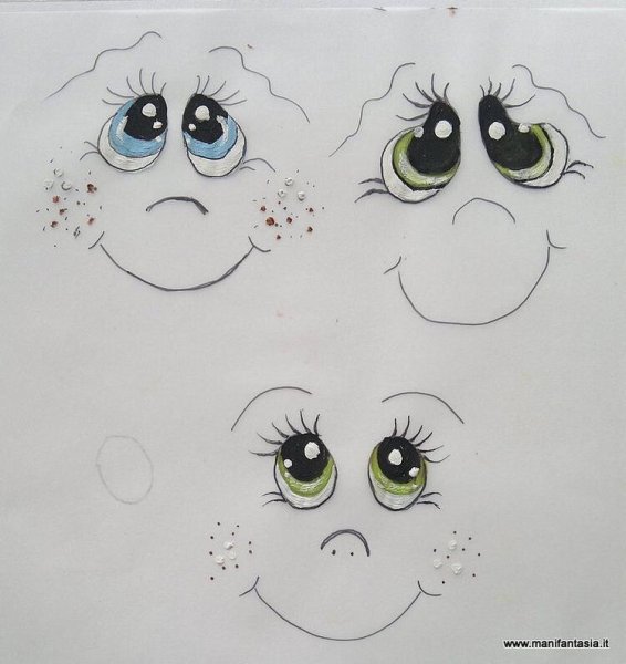 Мордашки для рисования