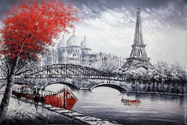 Картина по номерам Париж Эйфелева башня