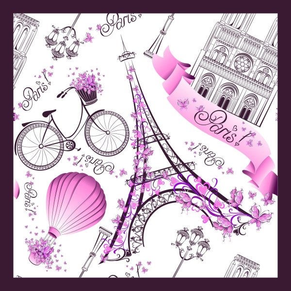 Бумага с Эйфелевой башней