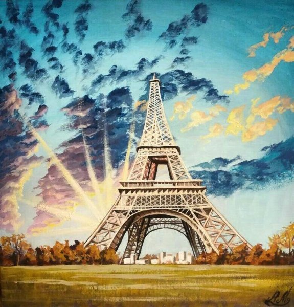 Париж рисунок