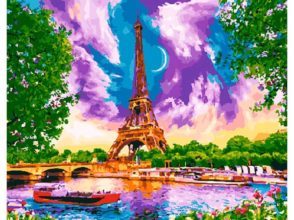 Картина по номерам Париж Эйфелева башня