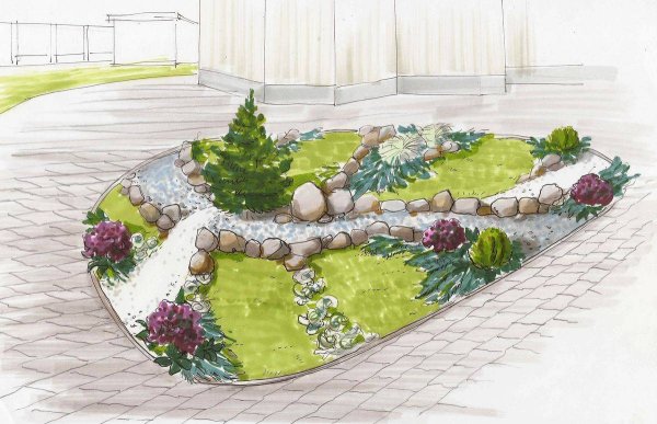 Альпийская горка дендроплан