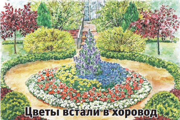 План круглой клумбы