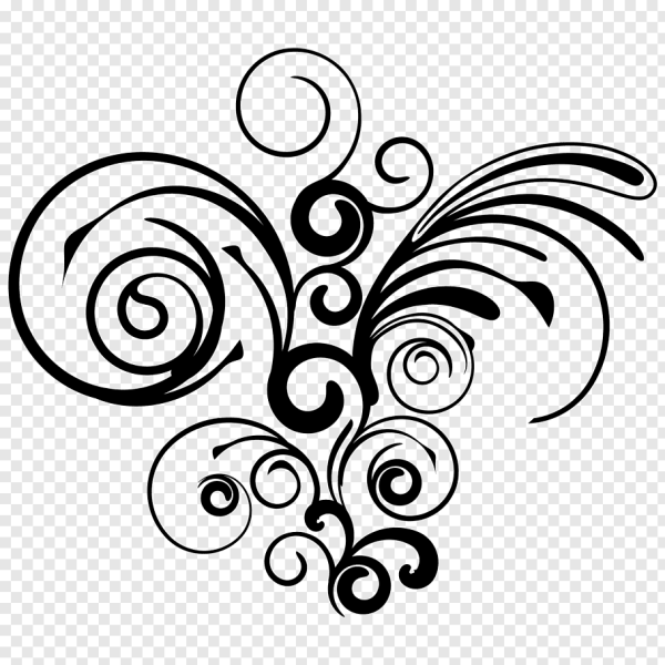 Красивый орнамент на прозрачном фоне