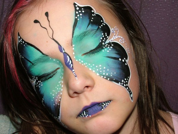 Бабочка грим для детей