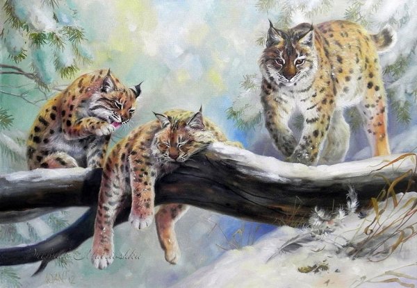 Рысь живопись