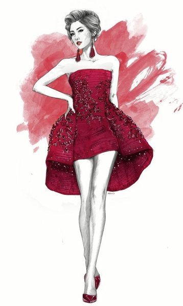 Мультяшная девушка стильная