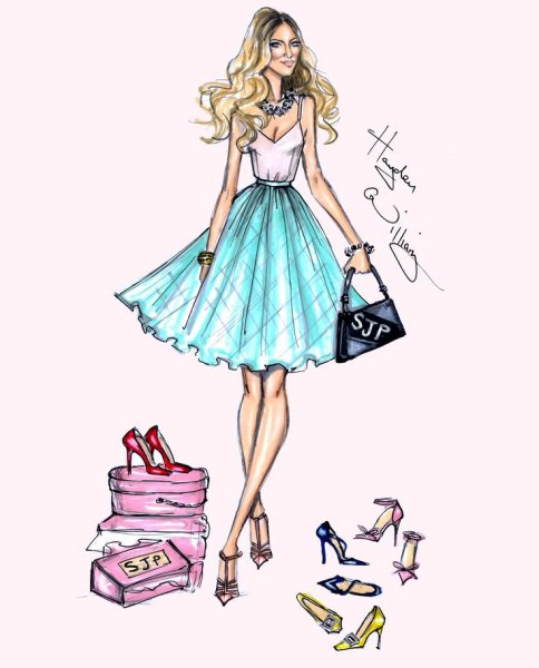 Модные иллюстрации девушек