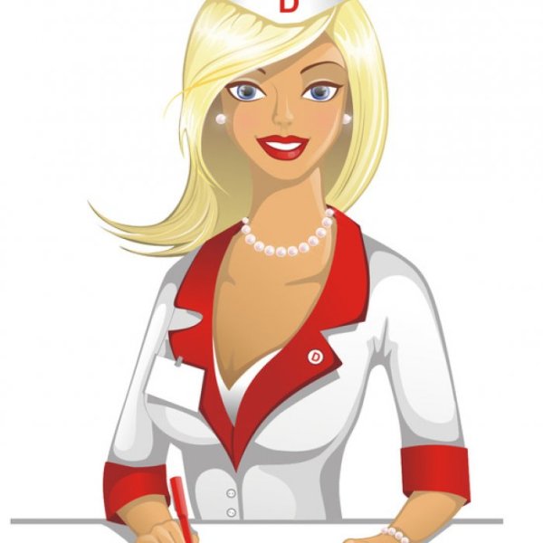 Эротичная медсестра со шприцем