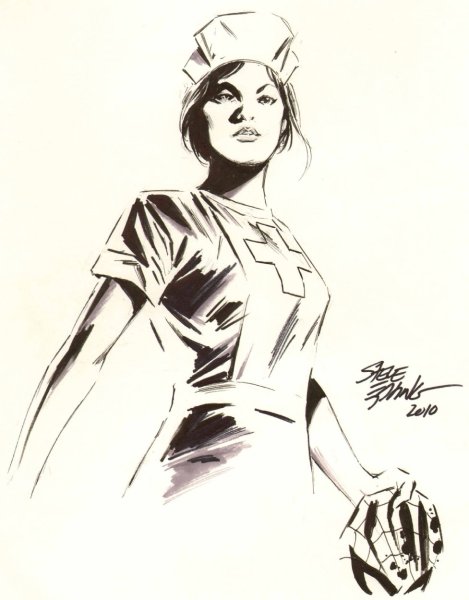 Врач в стиле пин ап