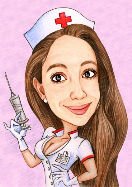Медсестра мультяшная красивая