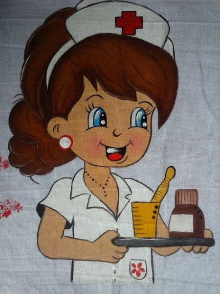 Медсестра акварель