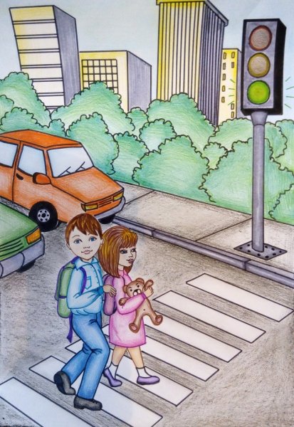 Рисунки по правилам дорожного движения