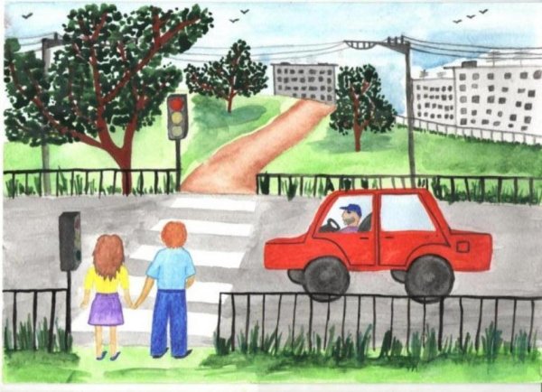 Рисунок на тему ПДД