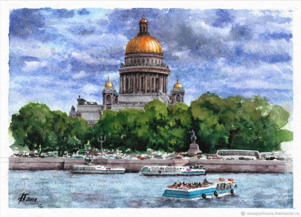 Исакиевский собор с Невы