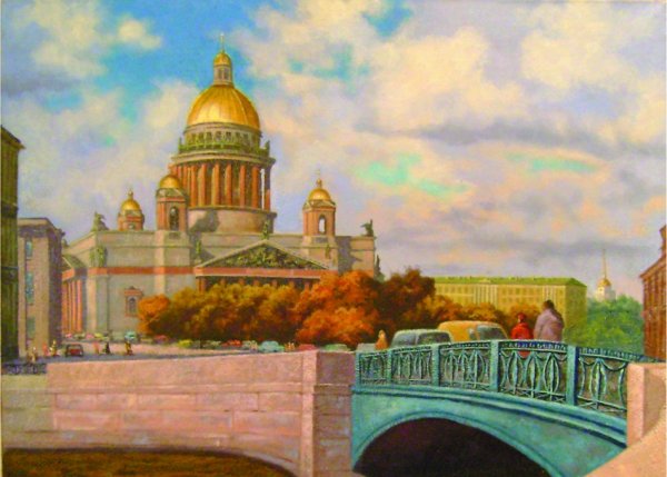 Исаакиевский собор пастелью