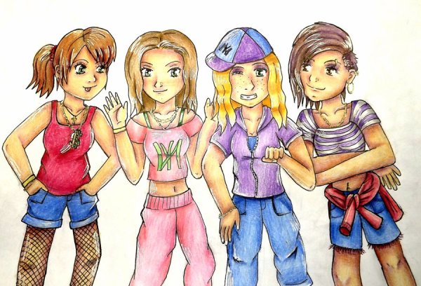 Рисунок девушки ручкой