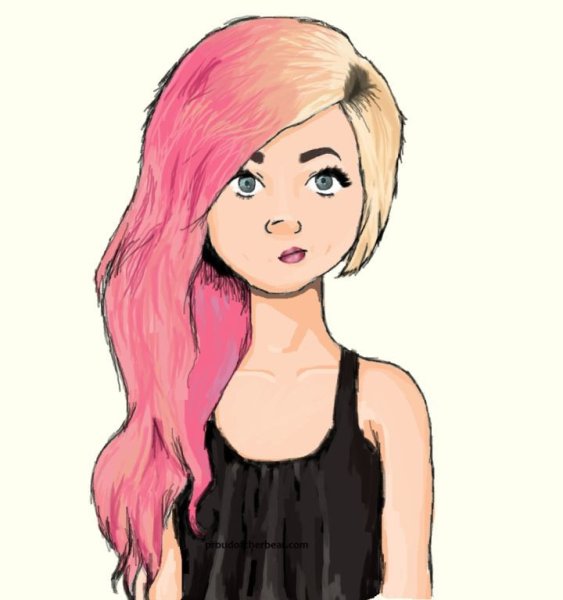 Нарисованные девушки подростки