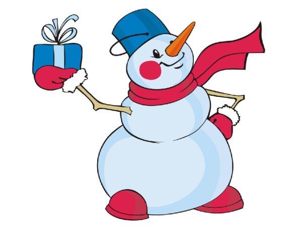 Снеговик с метлой