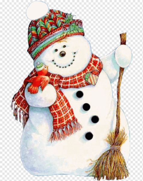 Снеговик рисунок карандашом