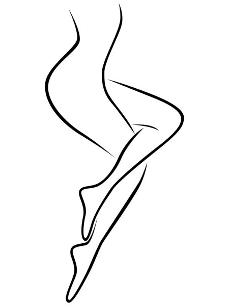 Силуэт ноги девушки