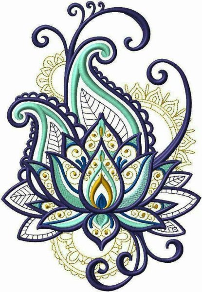 Индийская Мандала с лотосом