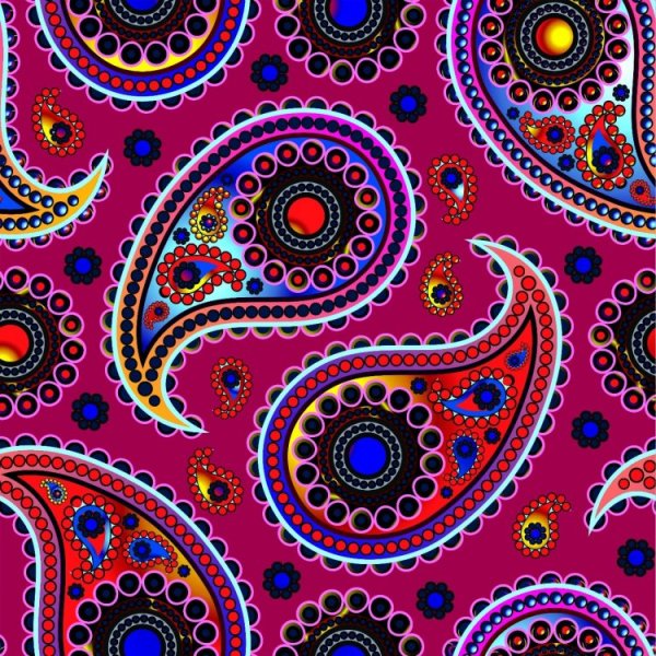 Индийский орнамент огурец пейсли