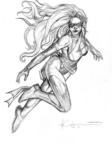 Марвел карандашом