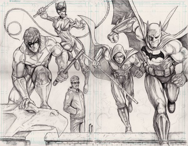 Скетчи персонажей Марвел