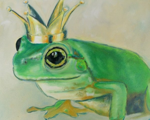 Жаба акварелью
