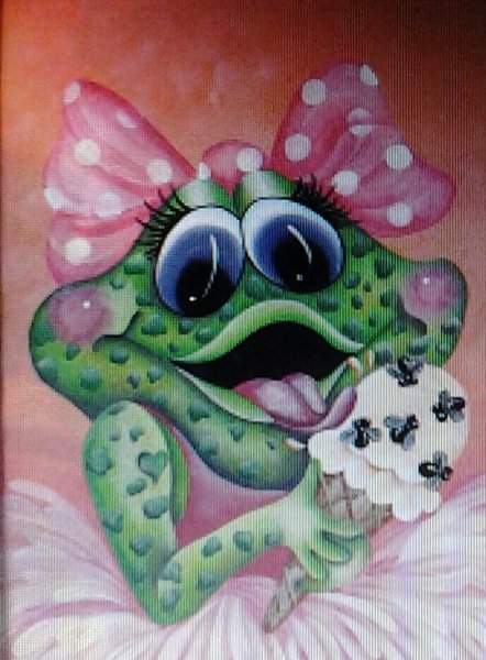 Лягушка прикольная рисованная
