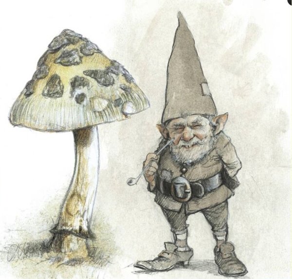 Гном карандашом