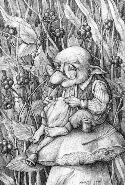 Рисование Гном с красками