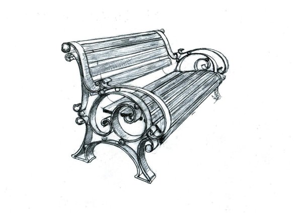 Эскиз скамейки