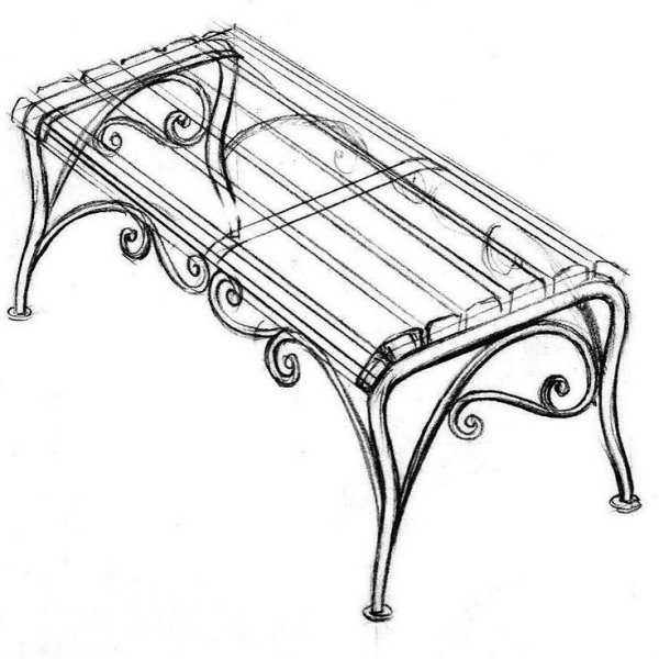 Эскиз скамейки