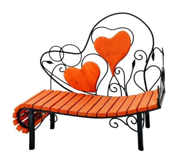 Лавочка в виде сердца